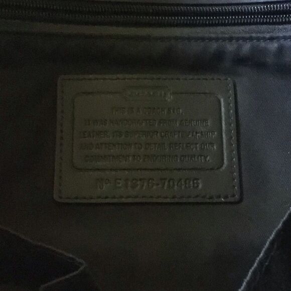 Vintage COACH Black Leather Big Flap Crossbody Messenger Bag Briefcase - Picture 10 of 12